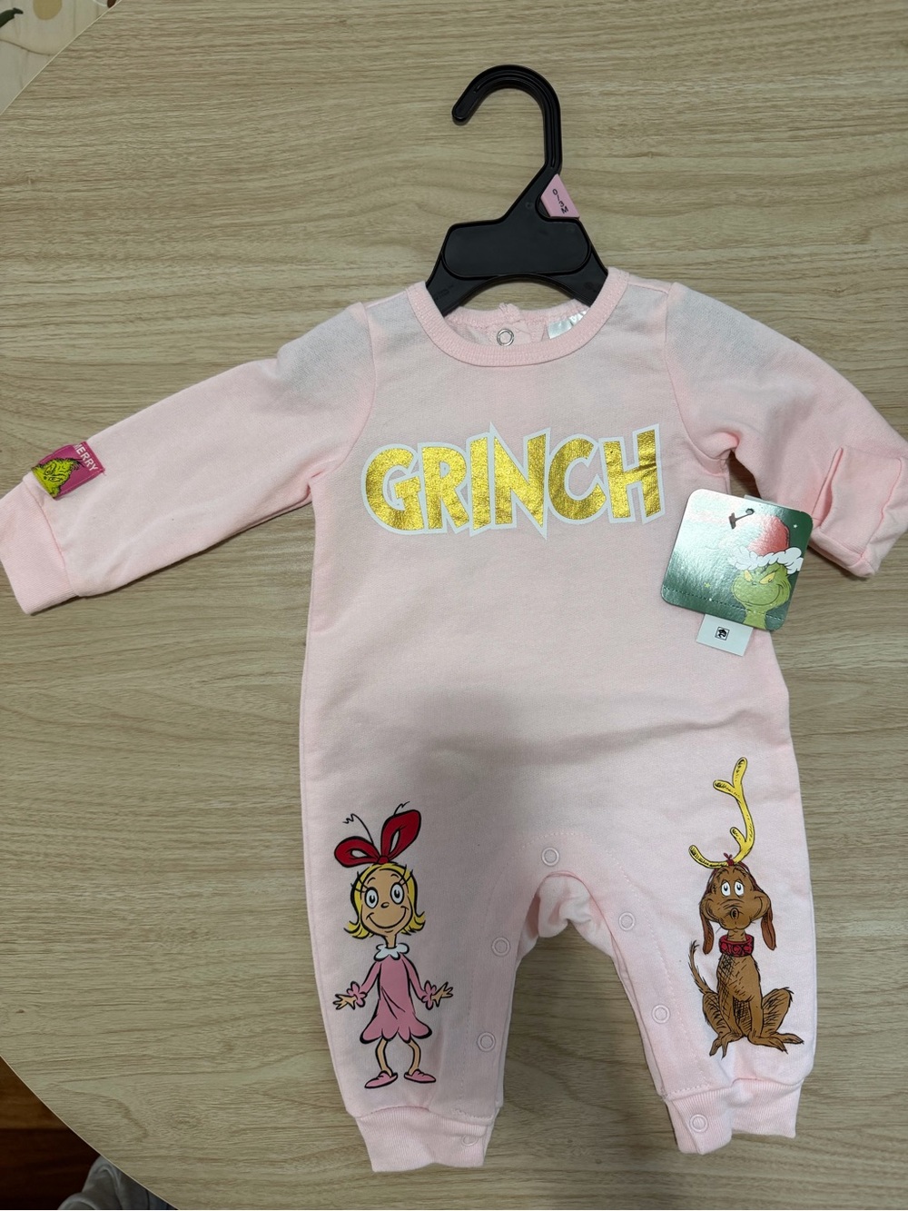 Grinch Pink Baby One-Piece Romper - Licensed Character